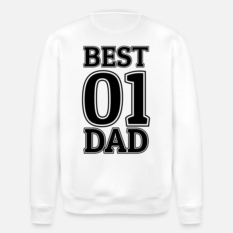 Best Dad - Stanley/Stella ROLLER Unisex Organic Sweatshirt - white