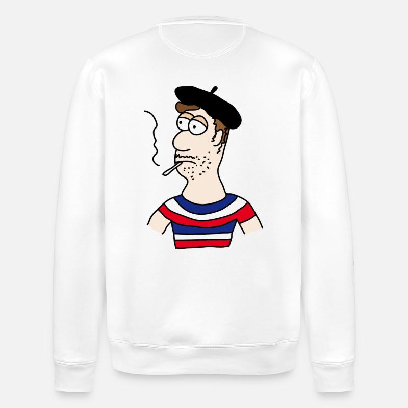 Frankreich - Stanley/Stella Unisex Bio-Sweatshirt ROLLER - Weiß