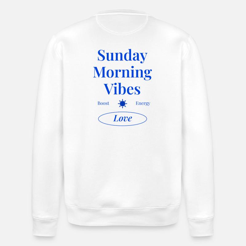 Sentiments du dimanche - Sweat bio ROLLER Stanley/Stella Unisexe - blanc