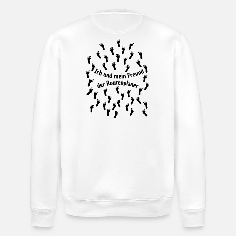Mon ami le calculateur d’itinéraire - Sweat bio ROLLER Stanley/Stella Unisexe - blanc