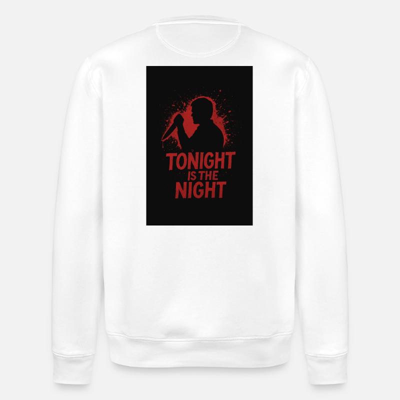 Dexter "Tonight is the Night" - Stanley/Stella Unisex Bio-Sweatshirt ROLLER - Weiß
