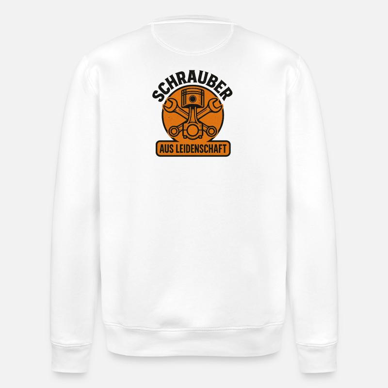 Schrauber aus Leidenschaft - Stanley/Stella Unisex Bio-Sweatshirt ROLLER - Weiß