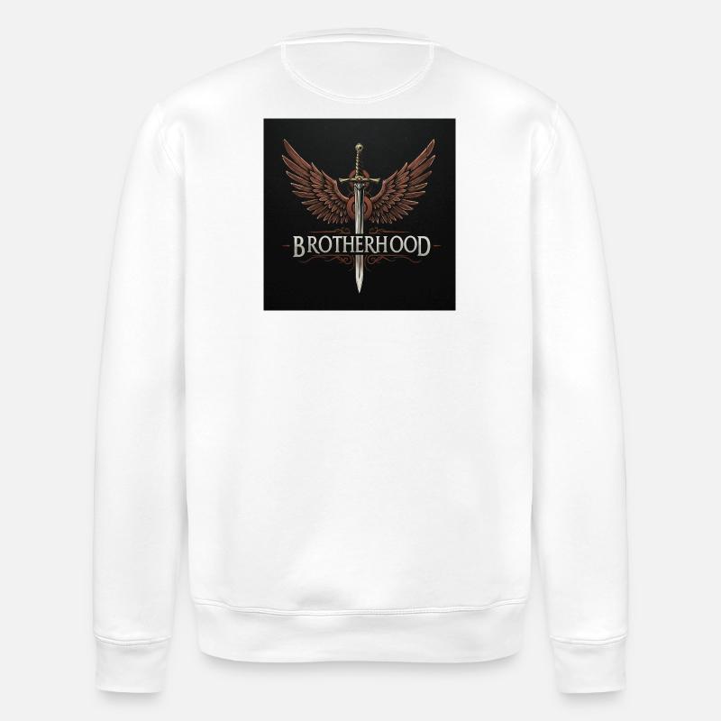 Fraternité Ailée Épée - Sweat bio ROLLER Stanley/Stella Unisexe - blanc