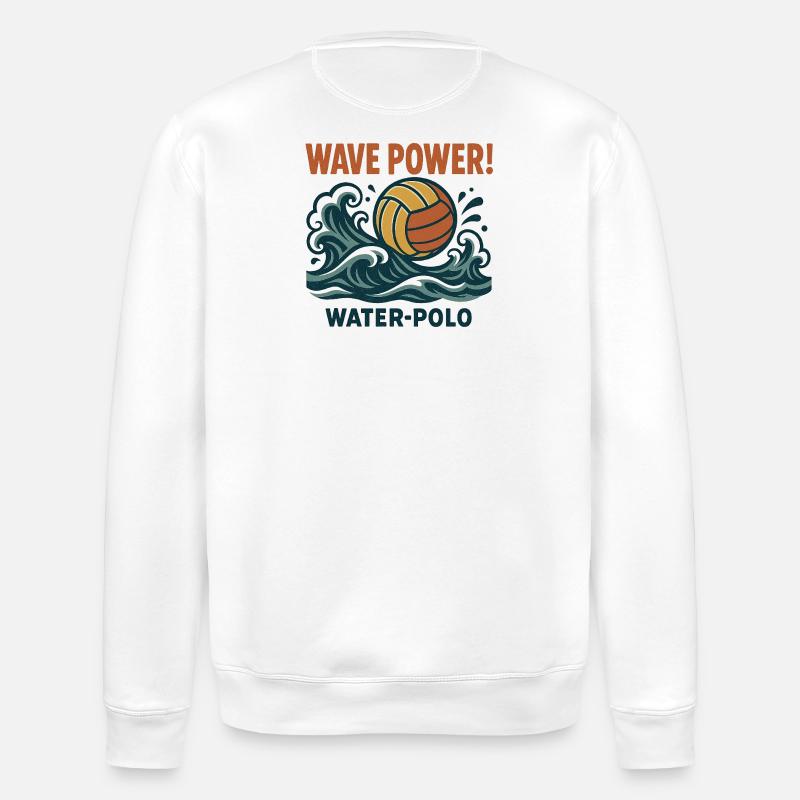 Wave Power Wasserpolo - Stanley/Stella Unisex Bio-Sweatshirt ROLLER - Weiß