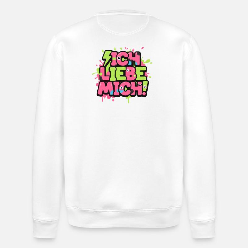 Je m’aime Graffiti Design - Sweat bio ROLLER Stanley/Stella Unisexe - blanc