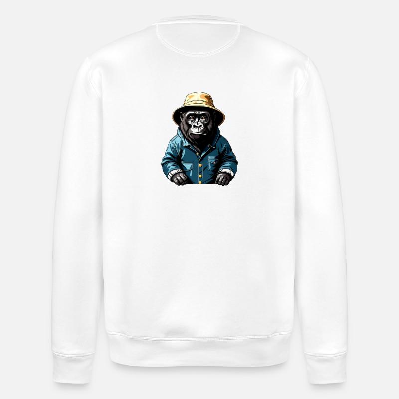 Gorilla Regenjacke - Stanley/Stella Unisex Bio-Sweatshirt ROLLER - Weiß