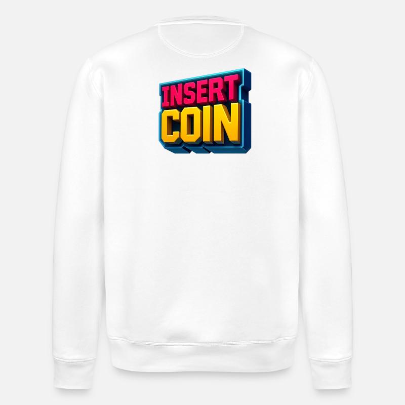 Neon Retro Gaming Design - Stanley/Stella Unisex Bio-Sweatshirt ROLLER - Weiß