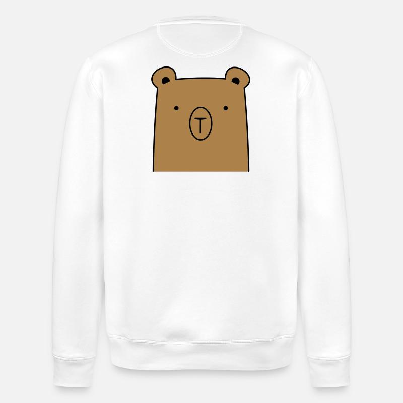 Bär Bärchen Knuddelbär Geschenkidee - Stanley/Stella Unisex Bio-Sweatshirt ROLLER - Weiß