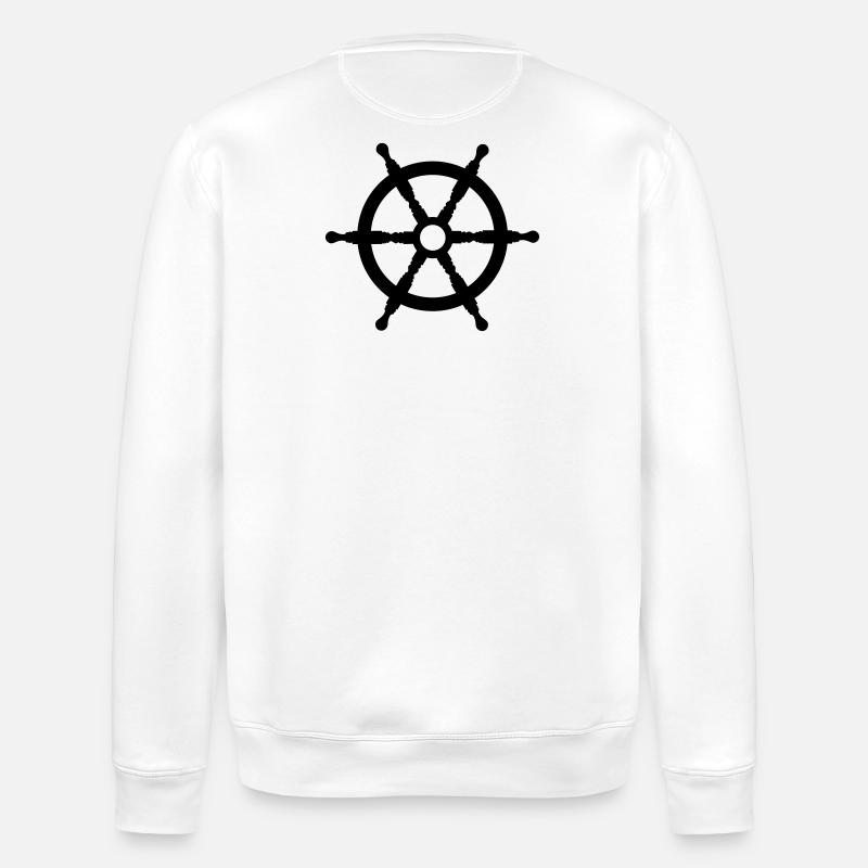 Segelboot - Stanley/Stella Unisex Bio-Sweatshirt ROLLER - Weiß