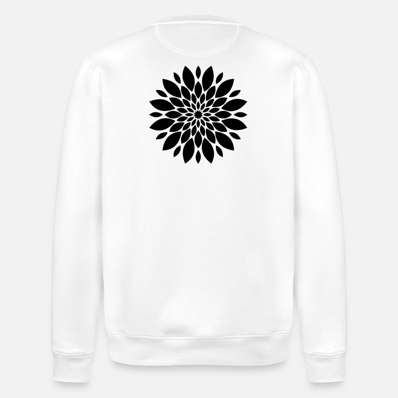 Blüte Mandala Blume Floral - Stanley/Stella Unisex Bio-Sweatshirt ROLLER - Weiß