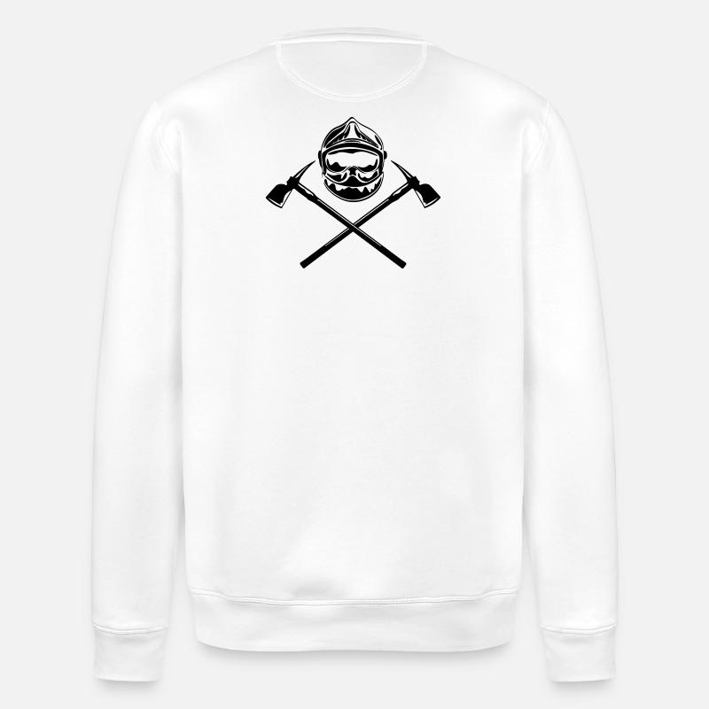 casque_pompier_deux haches - Sweat bio ROLLER Stanley/Stella Unisexe - blanc