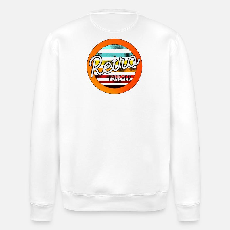 Retro forever - Stanley/Stella ROLLER Unisex Organic Sweatshirt - white