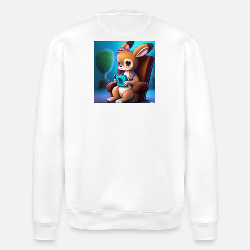 Kangou joue - Sweat bio ROLLER Stanley/Stella Unisexe - blanc