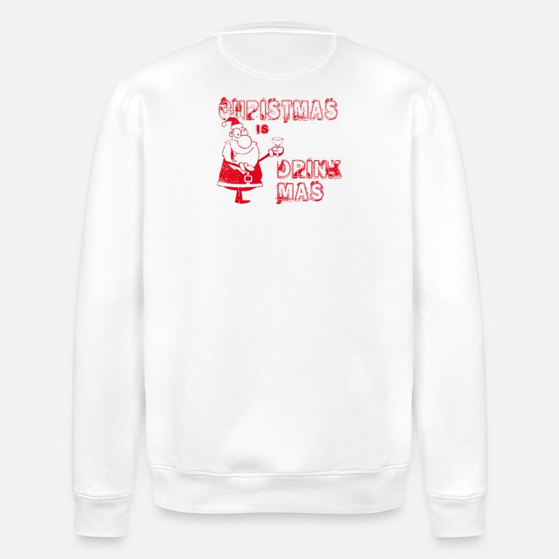 NOËL EST UNE BOISSON - Sweat bio ROLLER Stanley/Stella Unisexe - blanc