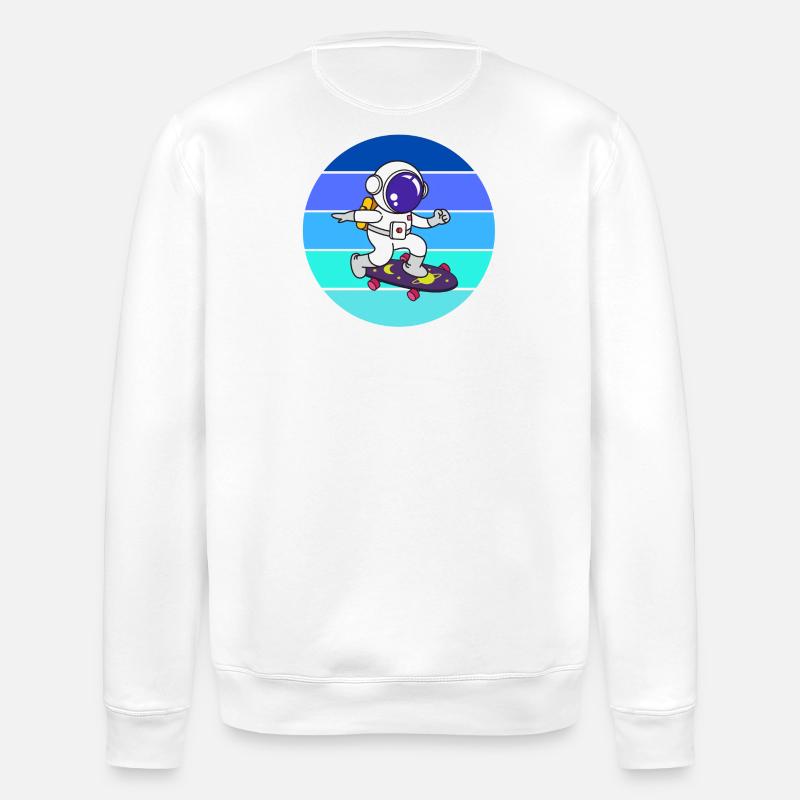 spaceman, astronaute, fusée - Sweat bio ROLLER Stanley/Stella Unisexe - blanc