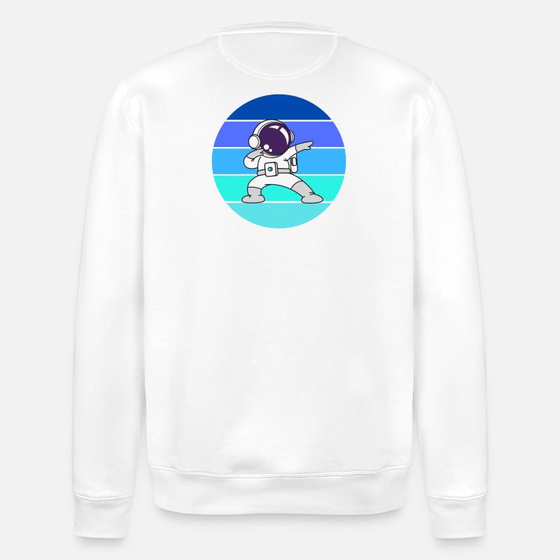 astronaut, spaceman, rocket - Stanley/Stella ROLLER Unisex Organic Sweatshirt - white