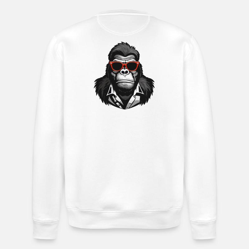 gorille, singe, primate - Sweat bio ROLLER Stanley/Stella Unisexe - blanc