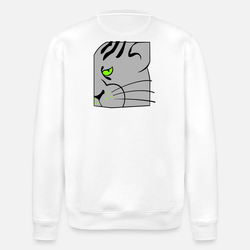 Chat - Sweat bio ROLLER Stanley/Stella Unisexe - blanc