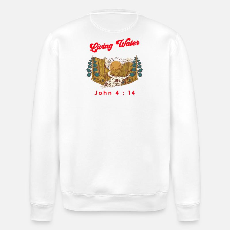 Sunset in Wilderness - Stanley/Stella ROLLER Unisex Organic Sweatshirt - white
