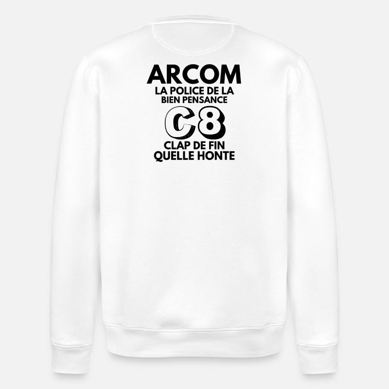 C8, liberté d'expression, média, tv - Sweat bio ROLLER Stanley/Stella Unisexe - blanc