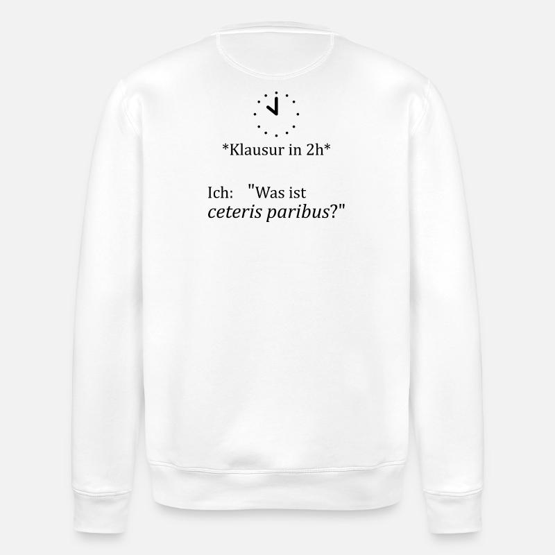 Dicton universitaire « ceteris paribus » cadeau, étudiants - Sweat bio ROLLER Stanley/Stella Unisexe - blanc