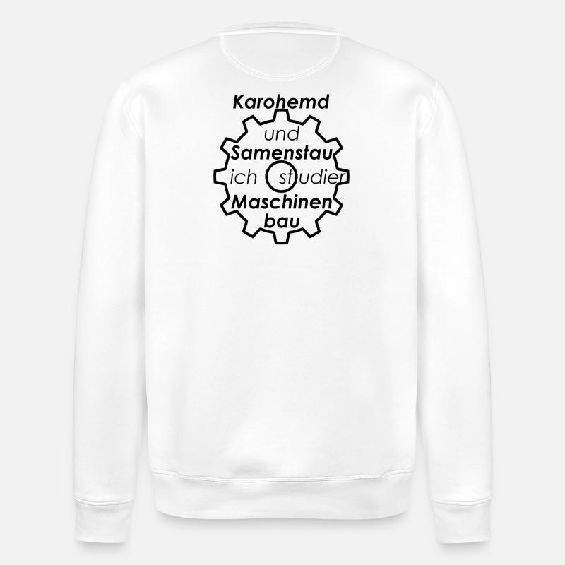 Unispruch "Karohemd und Samenstau" Studenten - Stanley/Stella Unisex Bio-Sweatshirt ROLLER - Weiß