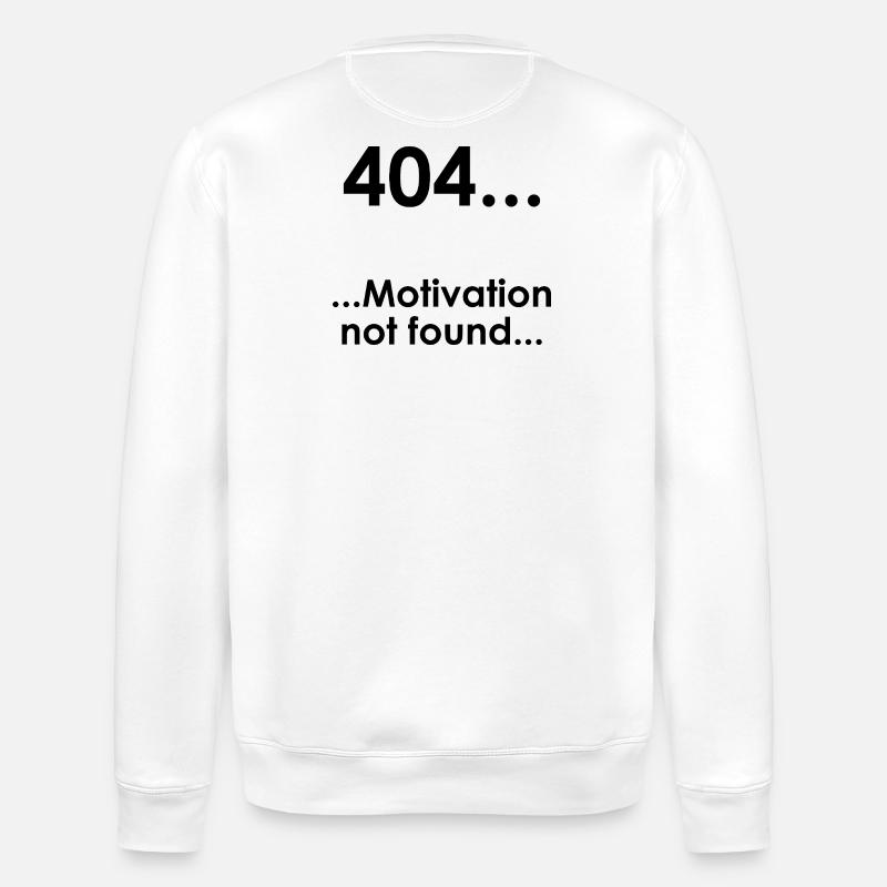 Unispruch "Error404" Student Geschenk, Studenten - Stanley/Stella Unisex Bio-Sweatshirt ROLLER - Weiß