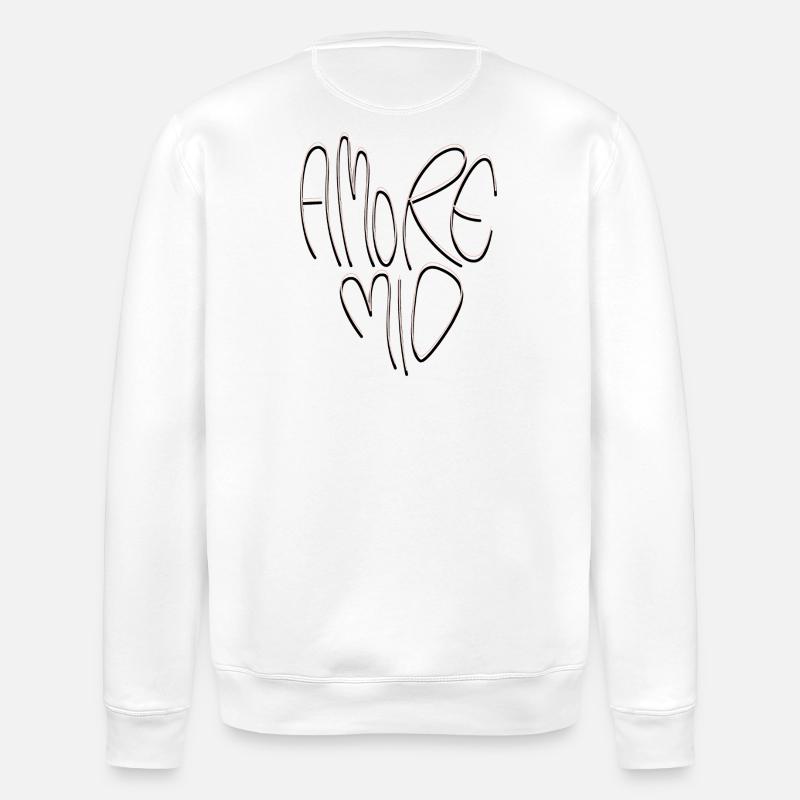 Amore Mio Schriftzug - Stanley/Stella Unisex Bio-Sweatshirt ROLLER - Weiß