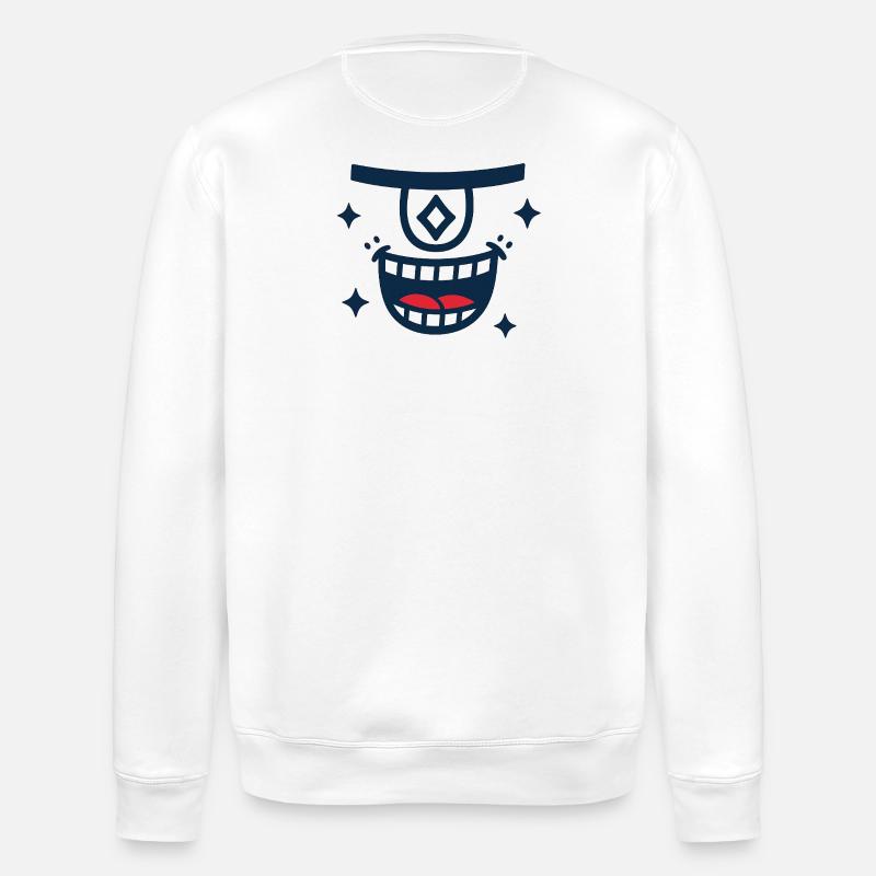 DEEPS DIAMONDS - Stanley/Stella ROLLER Unisex Organic Sweatshirt - white