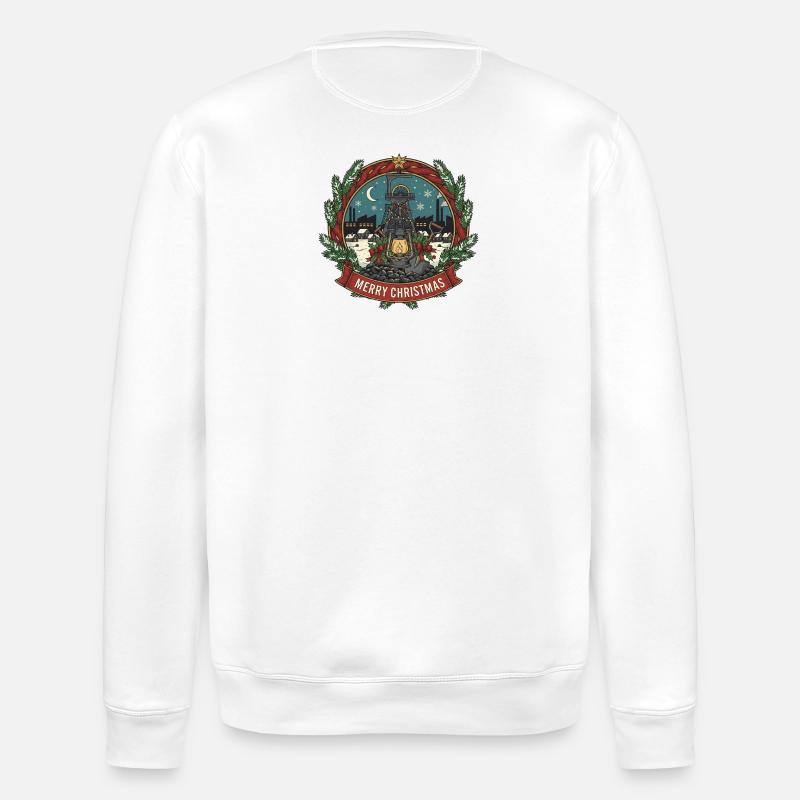 Laternenschimmer Winterwunderland - Stanley/Stella Unisex Bio-Sweatshirt ROLLER - Weiß