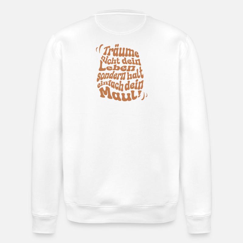 Arrête de rêver - Sweat bio ROLLER Stanley/Stella Unisexe - blanc