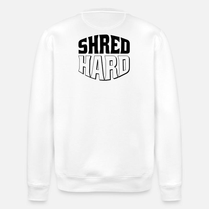Shred Hard Snowboard Style - Stanley/Stella ROLLER Unisex Organic Sweatshirt - white