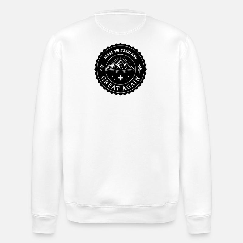 MAKE SWITZERLAND GREAT AGAIN Emblem - Stanley/Stella Unisex Bio-Sweatshirt ROLLER - Weiß