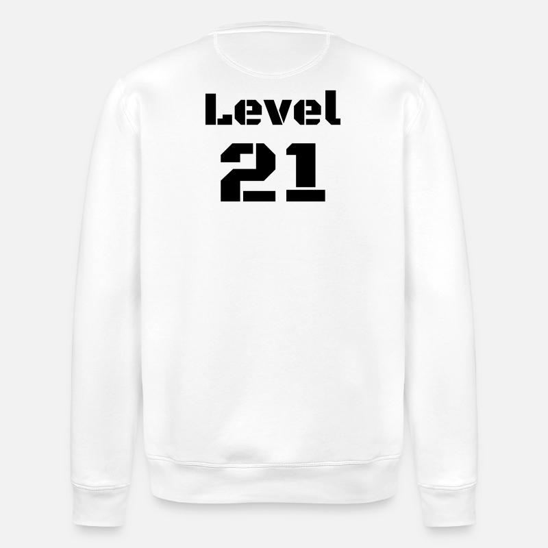 Niveau 21 - Sweat bio ROLLER Stanley/Stella Unisexe - blanc