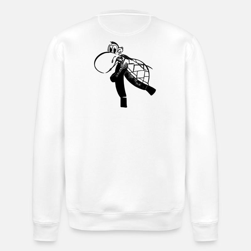 Caution Turtle - Stanley/Stella ROLLER Unisex Organic Sweatshirt - white