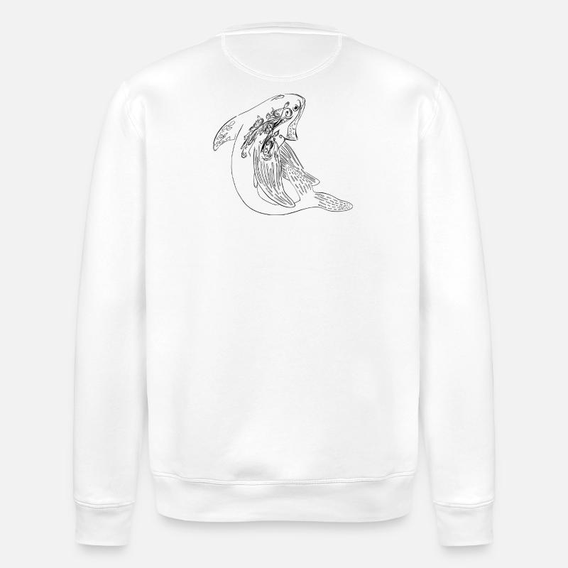 Unique Whale - Stanley/Stella Unisex Bio-Sweatshirt ROLLER - Weiß