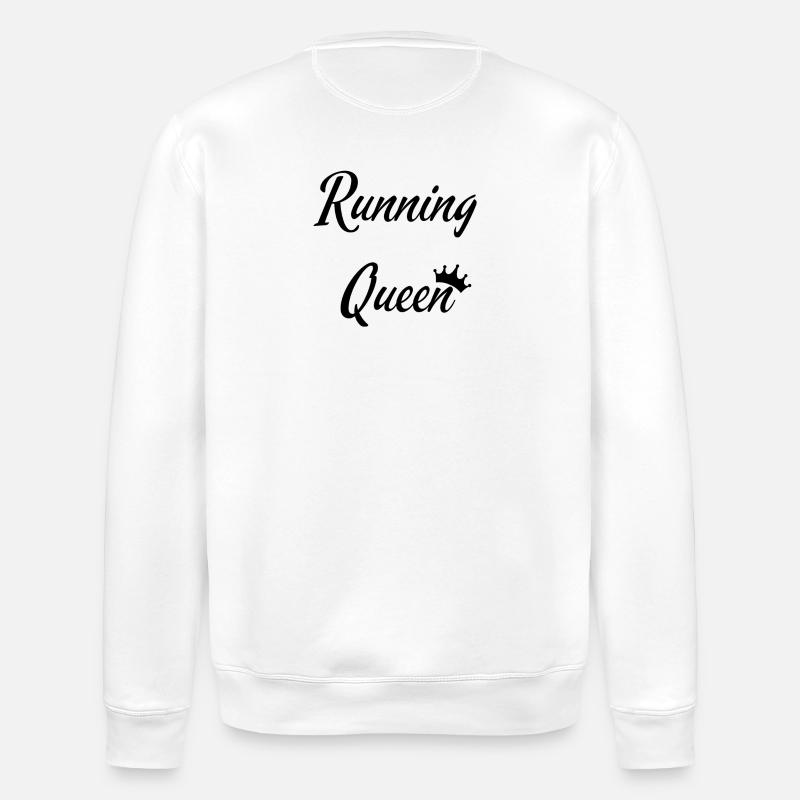 Running Queen - Stanley/Stella Unisex Bio-Sweatshirt ROLLER - Weiß