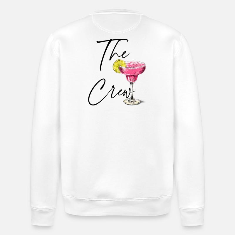 THE CREW! Cocktail & Fun - Stanley/Stella Unisex Bio-Sweatshirt ROLLER - Weiß
