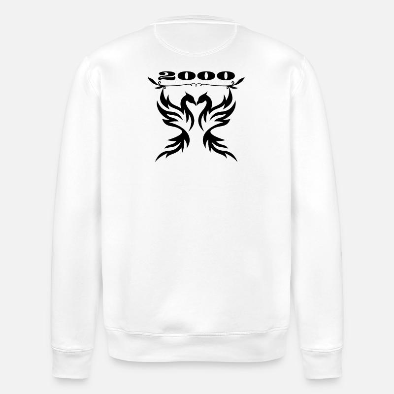 Silhouettes des ailes noires 2000 - Sweat bio ROLLER Stanley/Stella Unisexe - blanc