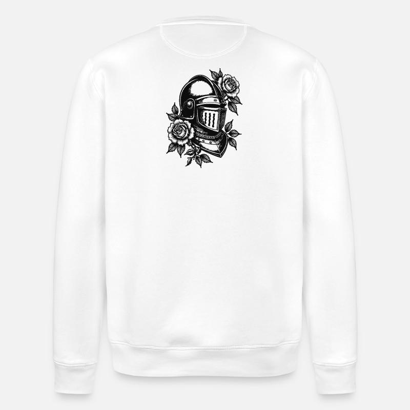 Casque du Chevalier Rose - Sweat bio ROLLER Stanley/Stella Unisexe - blanc