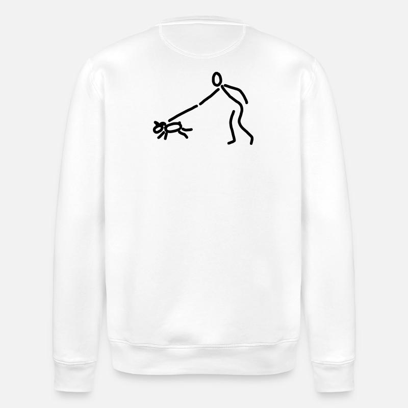 iYpsilon Hund gassi - Stanley/Stella Unisex Bio-Sweatshirt ROLLER - Weiß