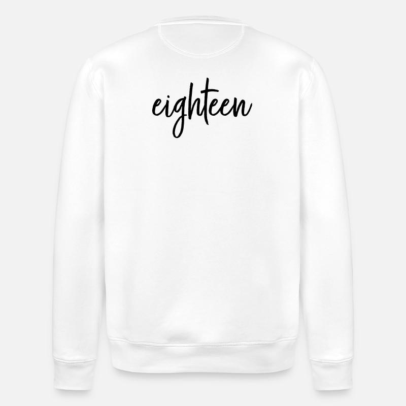 dix-huit ans 18 anniversaire cadeau - Sweat bio ROLLER Stanley/Stella Unisexe - blanc