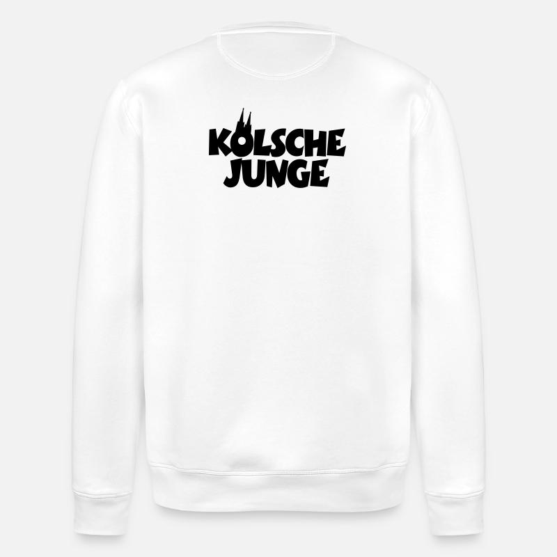 Kölsche Junge - Kölner Jungs aus Köln - Stanley/Stella Unisex Bio-Sweatshirt ROLLER - Weiß