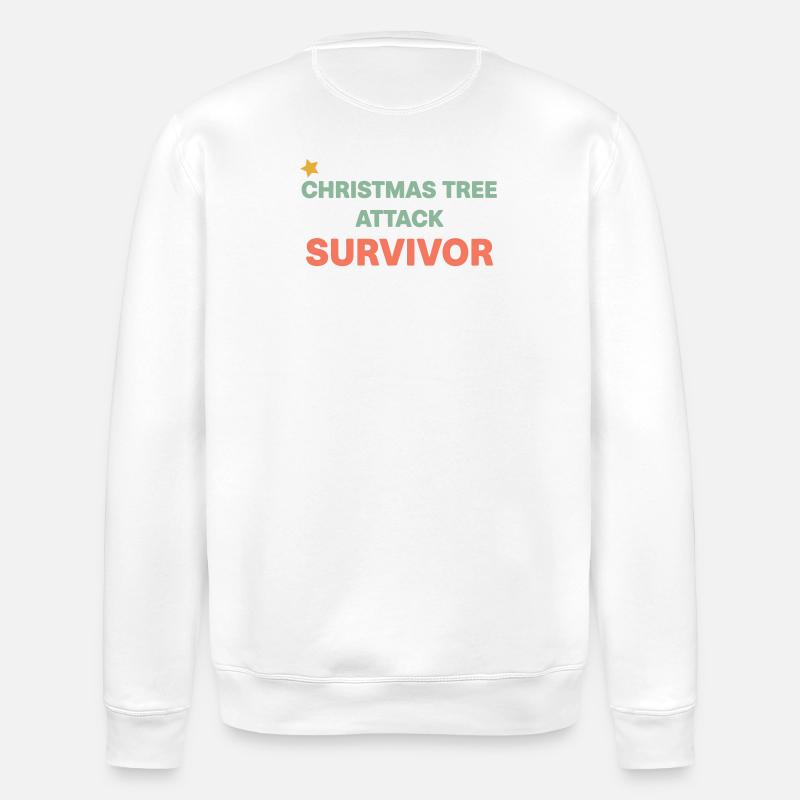 Survivor Weihnachtsbaum - Stanley/Stella Unisex Bio-Sweatshirt ROLLER - Weiß