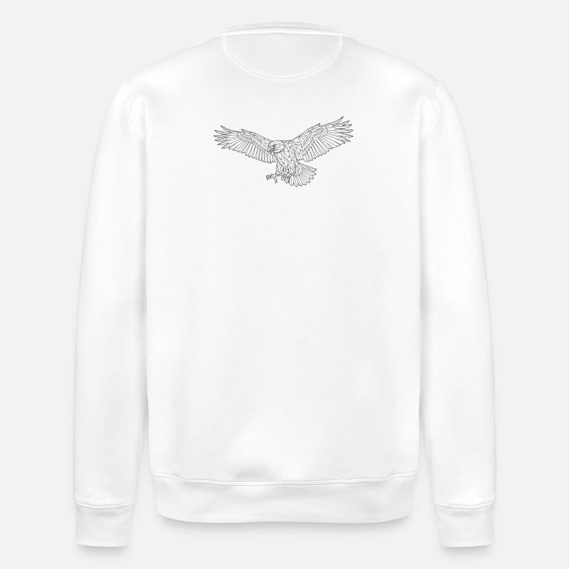 majestic eagle - Stanley/Stella ROLLER Unisex Organic Sweatshirt - white