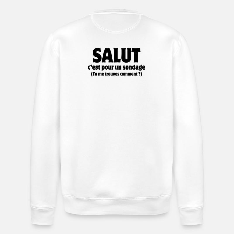 Hallo, hallo, Umfrage - Stanley/Stella Unisex Bio-Sweatshirt ROLLER - Weiß