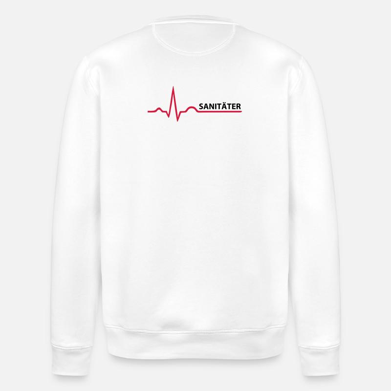 Sanitäter Schrifzug - Stanley/Stella Unisex Bio-Sweatshirt ROLLER - Weiß