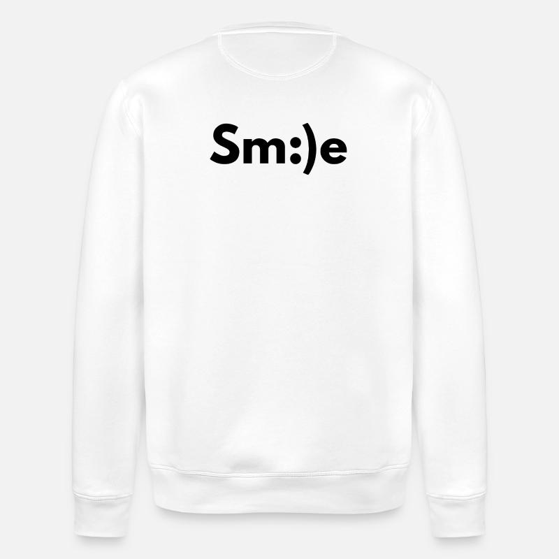smiling, smiling, smiling - Stanley/Stella ROLLER Unisex Organic Sweatshirt - white