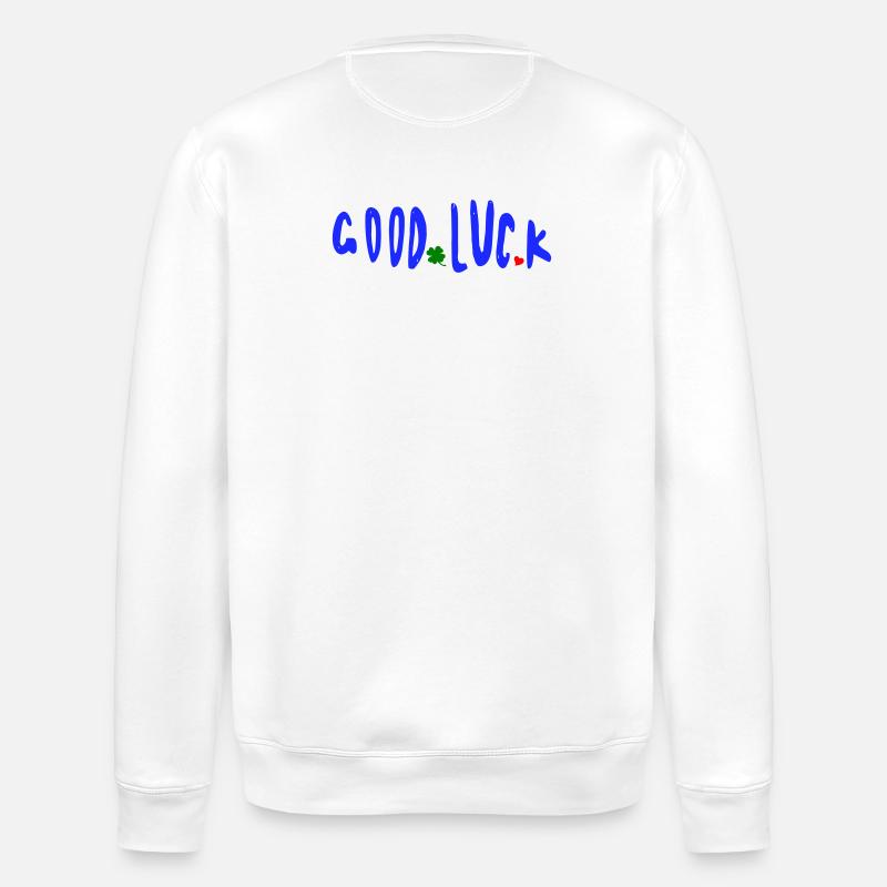 good luck, viel Glück - Stanley/Stella Unisex Bio-Sweatshirt ROLLER - Weiß