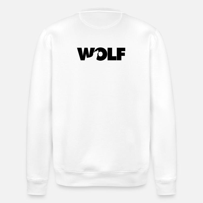 Wolf - Stanley/Stella ROLLER Unisex Organic Sweatshirt - white